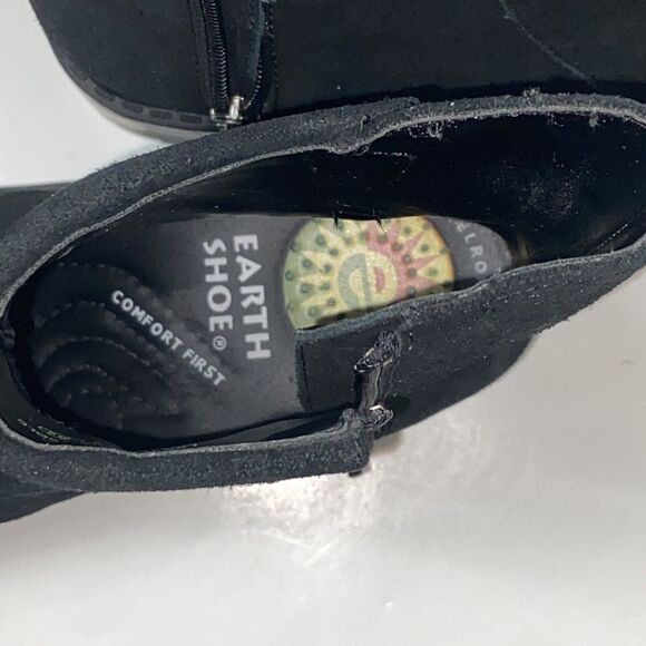 EARTH SHOE LEATHER UPPER SUEDE MANMADE OUTSOLE SHOES SIZE 5.5 BOOTS - Picture 9 of 10